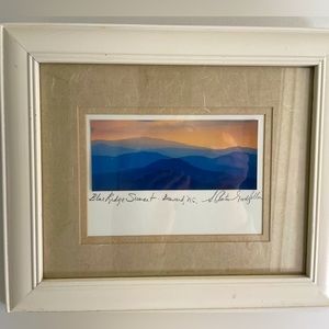 Photograph signed S Curtis Goodfellow- framed- @13”  x 10” Blue Ridge Mtns